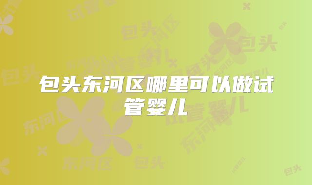 包头东河区哪里可以做试管婴儿