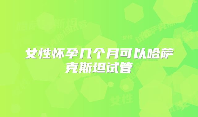 女性怀孕几个月可以哈萨克斯坦试管