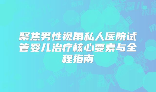聚焦男性视角私人医院试管婴儿治疗核心要素与全程指南