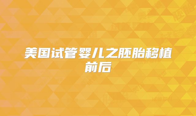 美国试管婴儿之胚胎移植前后