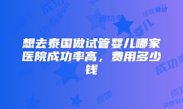 想去泰国做试管婴儿哪家医院成功率高，费用多少钱