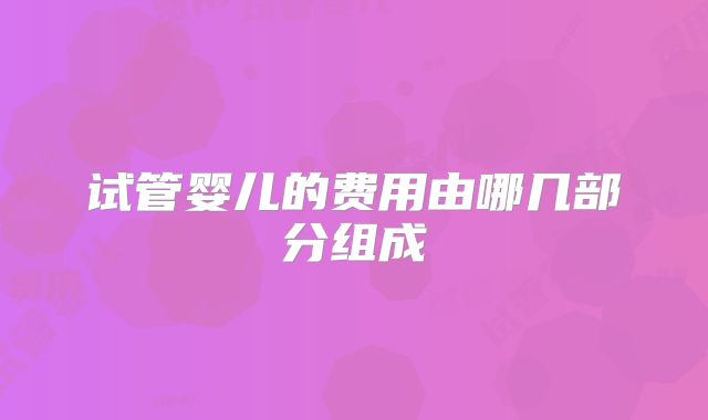 试管婴儿的费用由哪几部分组成