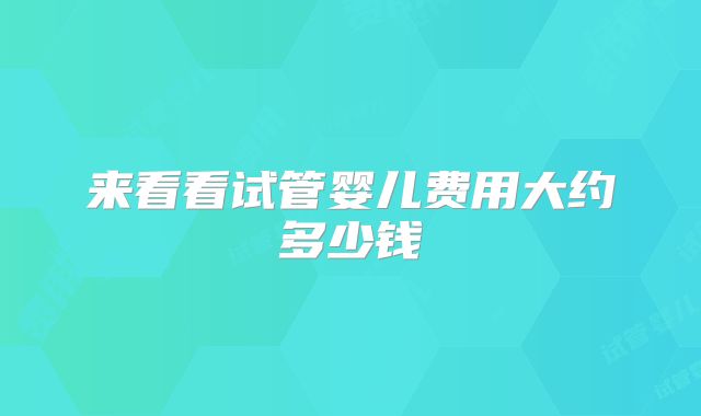 来看看试管婴儿费用大约多少钱