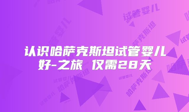 认识哈萨克斯坦试管婴儿好-之旅 仅需28天