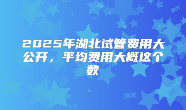2025年湖北试管费用大公开，平均费用大概这个数