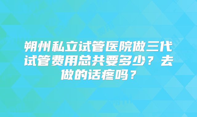 朔州私立试管医院做三代试管费用总共要多少？去做的话疼吗？