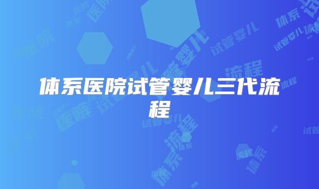体系医院试管婴儿三代流程