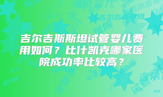 吉尔吉斯斯坦试管婴儿费用如何？比什凯克哪家医院成功率比较高？