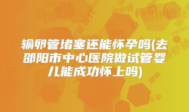 输卵管堵塞还能怀孕吗(去邵阳市中心医院做试管婴儿能成功怀上吗)