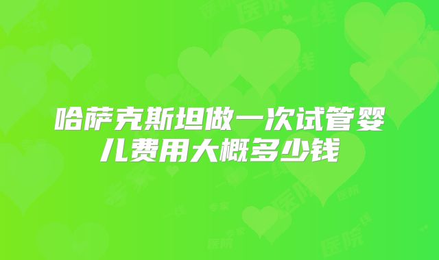 哈萨克斯坦做一次试管婴儿费用大概多少钱