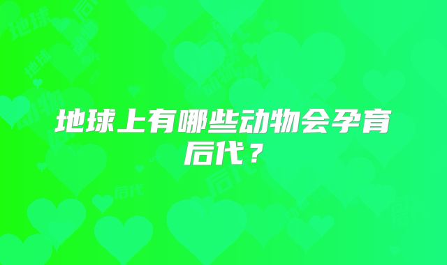 地球上有哪些动物会孕育后代?