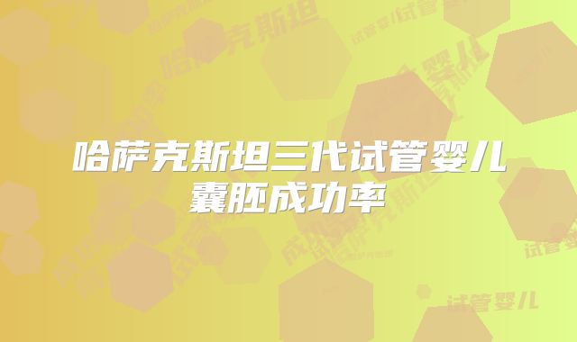 哈萨克斯坦三代试管婴儿囊胚成功率