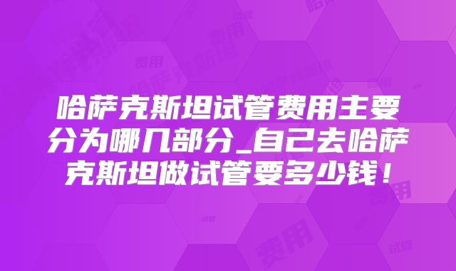 哈萨克斯坦试管费用主要分为哪几部分_自己去哈萨克斯坦做试管要多少钱！
