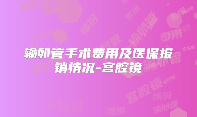 输卵管手术费用及医保报销情况-宫腔镜