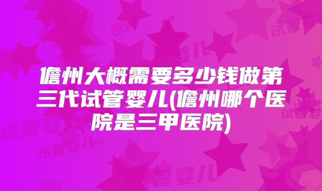 儋州大概需要多少钱做第三代试管婴儿(儋州哪个医院是三甲医院)