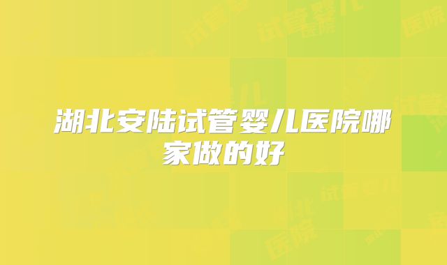 湖北安陆试管婴儿医院哪家做的好