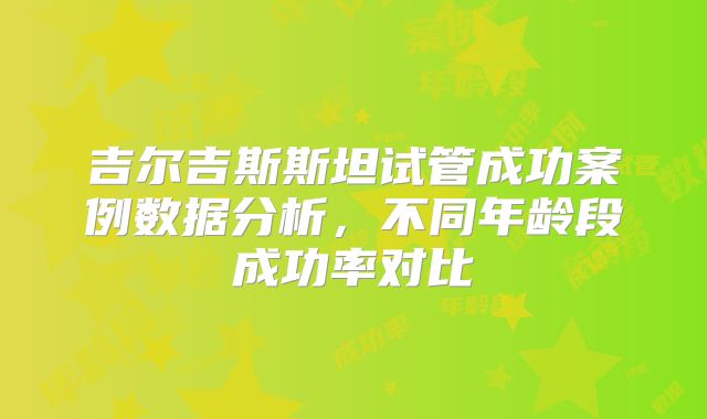 吉尔吉斯斯坦试管成功案例数据分析，不同年龄段成功率对比