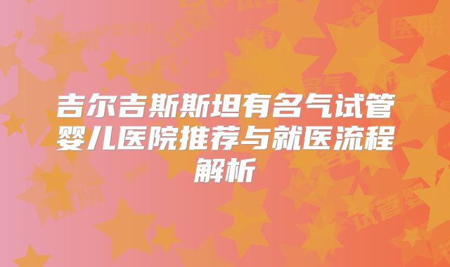 吉尔吉斯斯坦有名气试管婴儿医院推荐与就医流程解析