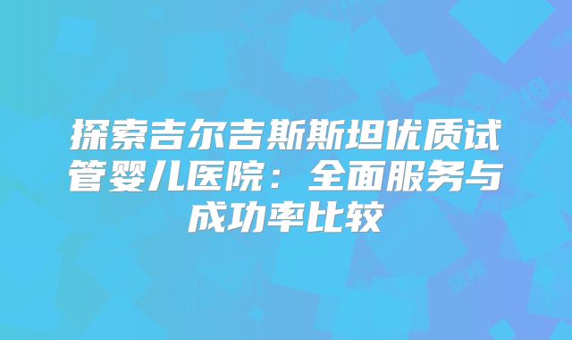 探索吉尔吉斯斯坦优质试管婴儿医院：全面服务与成功率比较