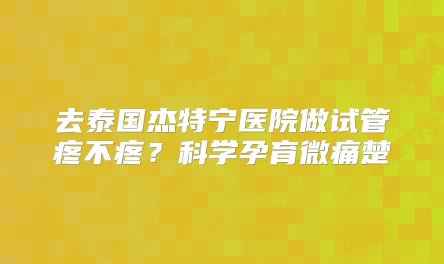 去泰国杰特宁医院做试管疼不疼？科学孕育微痛楚