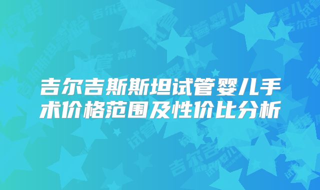 吉尔吉斯斯坦试管婴儿手术价格范围及性价比分析