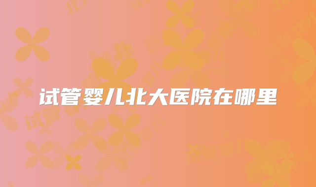 试管婴儿北大医院在哪里