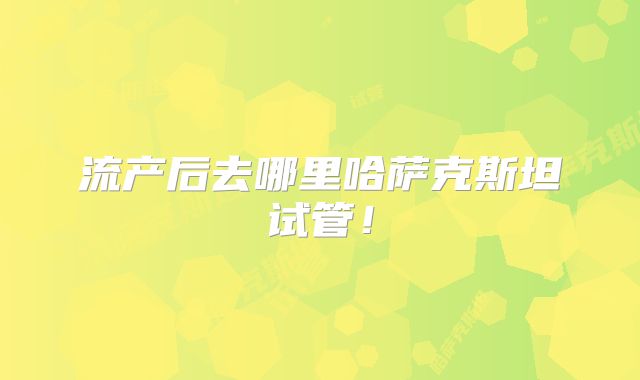 流产后去哪里哈萨克斯坦试管！