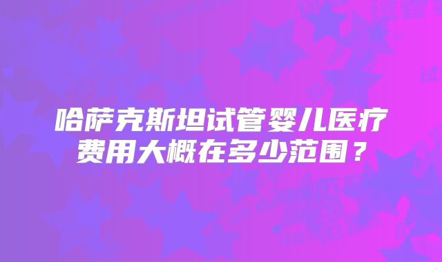 哈萨克斯坦试管婴儿医疗费用大概在多少范围？