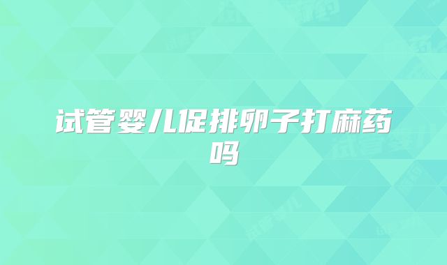 试管婴儿促排卵子打麻药吗