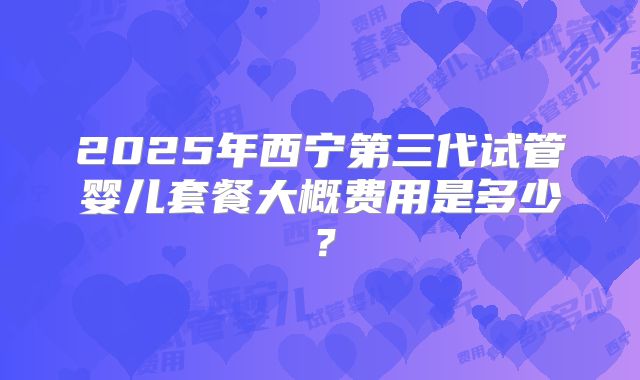 2025年西宁第三代试管婴儿套餐大概费用是多少？