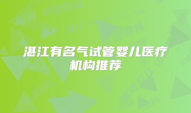 湛江有名气试管婴儿医疗机构推荐