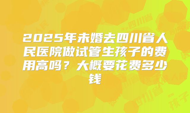 2025年未婚去四川省人民医院做试管生孩子的费用高吗？大概要花费多少钱