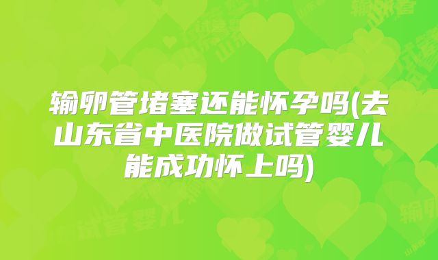 输卵管堵塞还能怀孕吗(去山东省中医院做试管婴儿能成功怀上吗)