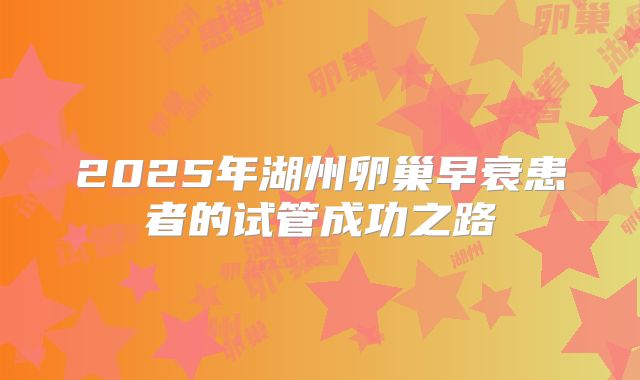 2025年湖州卵巢早衰患者的试管成功之路