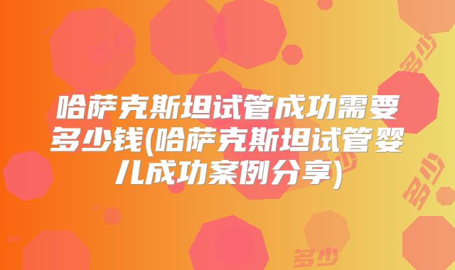 哈萨克斯坦试管成功需要多少钱(哈萨克斯坦试管婴儿成功案例分享)