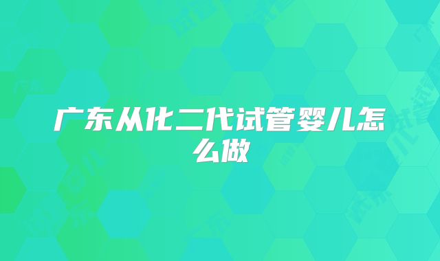 广东从化二代试管婴儿怎么做