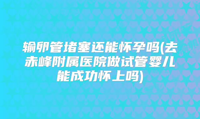 输卵管堵塞还能怀孕吗(去赤峰附属医院做试管婴儿能成功怀上吗)