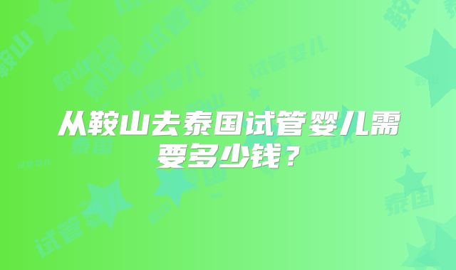 从鞍山去泰国试管婴儿需要多少钱？