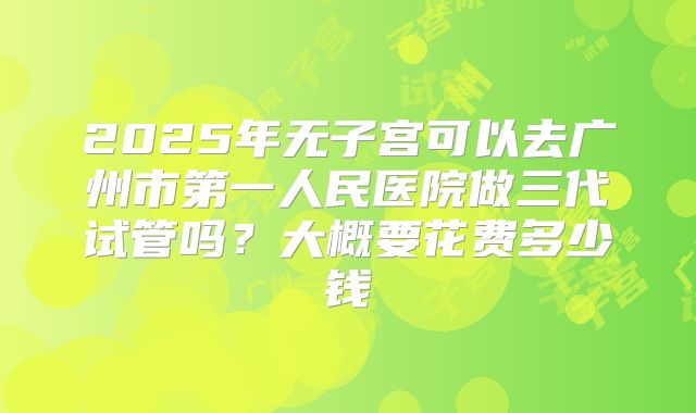2025年无子宫可以去广州市第一人民医院做三代试管吗？大概要花费多少钱