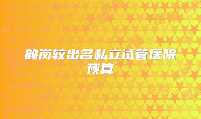 鹤岗较出名私立试管医院预算