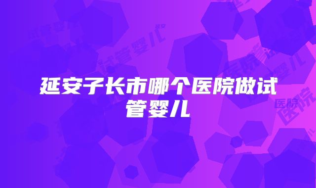 延安子长市哪个医院做试管婴儿