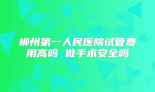 郴州第一人民医院试管费用高吗 做手术安全吗