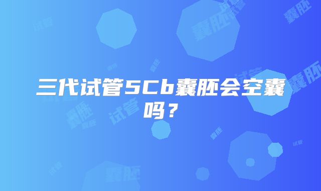 三代试管5Cb囊胚会空囊吗？