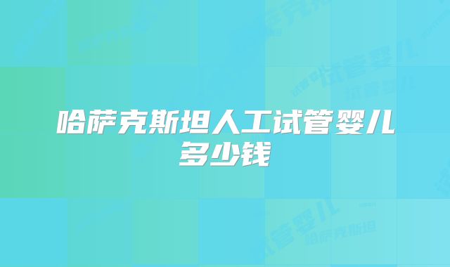 哈萨克斯坦人工试管婴儿多少钱
