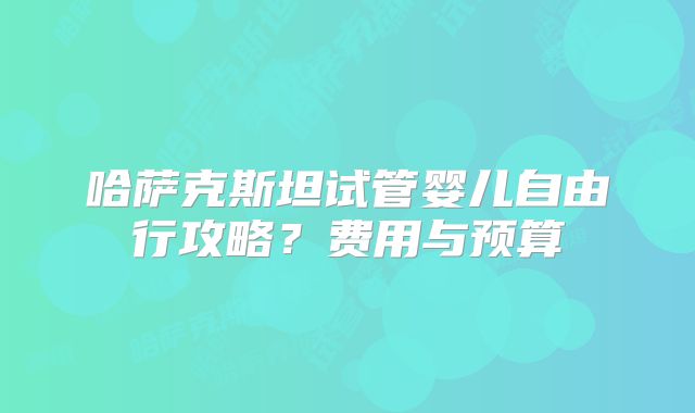 哈萨克斯坦试管婴儿自由行攻略？费用与预算