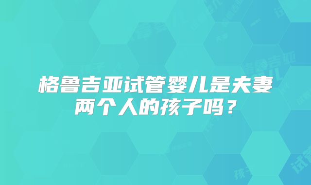 格鲁吉亚试管婴儿是夫妻两个人的孩子吗？