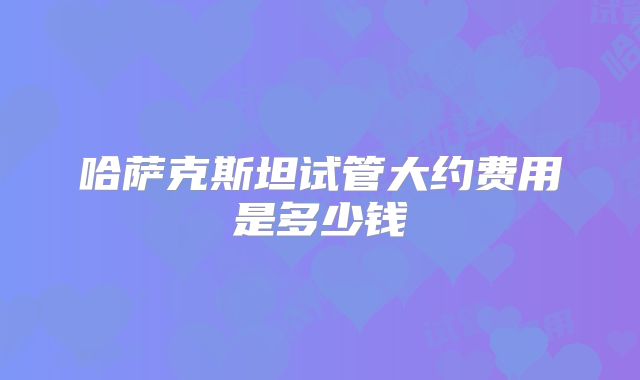 哈萨克斯坦试管大约费用是多少钱