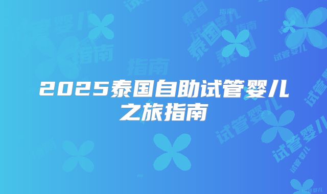 2025泰国自助试管婴儿之旅指南