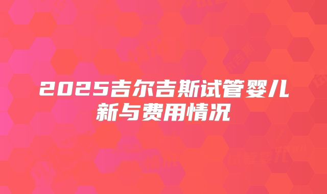 2025吉尔吉斯试管婴儿新与费用情况