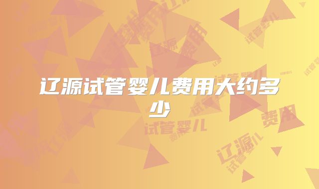 辽源试管婴儿费用大约多少